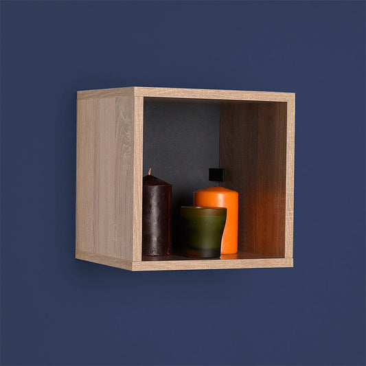 Βιβλιοθήκη στοιβαζόμενη Flat Megapap σε χρώμα sonoma 33x19x33εκ. - Hippiehome.gr