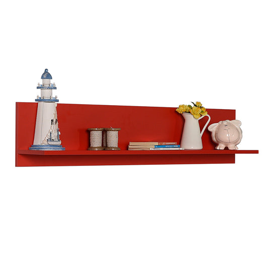 Ραφιέρα τοίχου μελαμίνης Flat Megapap σε χρώμα κόκκινο 120x20x25εκ. - Hippiehome.gr