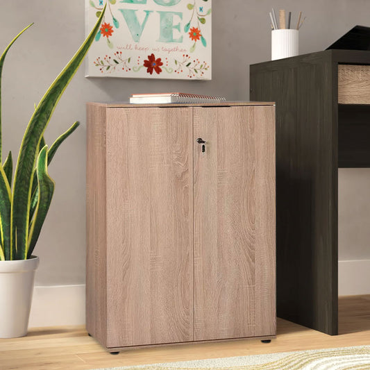 Ντουλάπι - παπουτσοθήκη 12 ζεύγων Rio Megapap δίφυλλο σε χρώμα sonoma 72x34x109εκ. - Hippiehome.gr