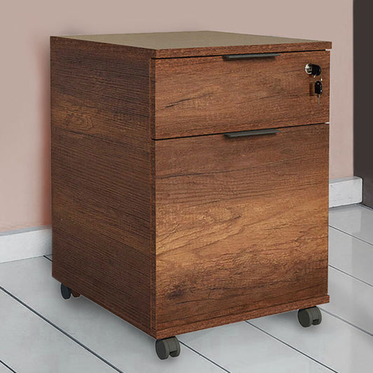 Συρταριέρα γραφείου Rio Megapap τροχήλατη χρώμα καρυδί 41x41x61 εκ. - Hippiehome.gr