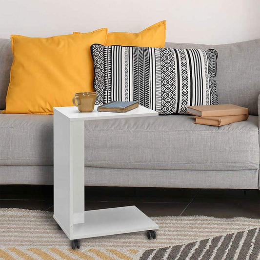 Βοηθητικό τραπέζι C-Shaped Megapap σε χρώμα λευκό 35x45x65εκ. - Hippiehome.gr