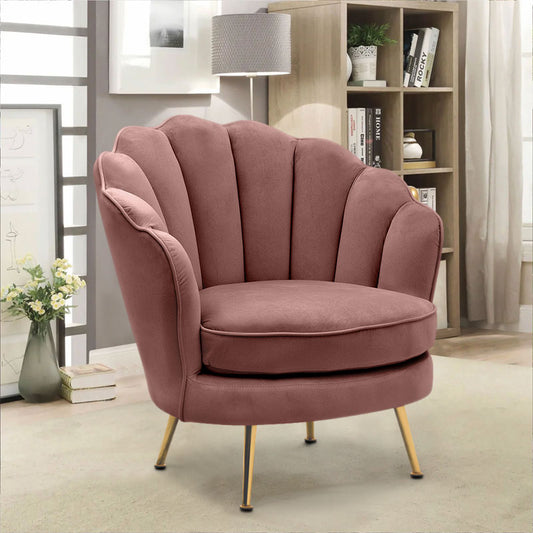 Πολυθρόνα Juliana Megapap βελούδινη χρώμα σάπιο μήλο 81x72x80εκ. - Hippiehome.gr