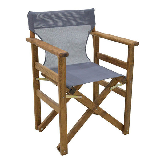 Διάτρητο πανί επαγγελματικό για πολυθρόνα σκηνοθέτη χρώματος ανθρακί Megapap - Hippiehome.gr