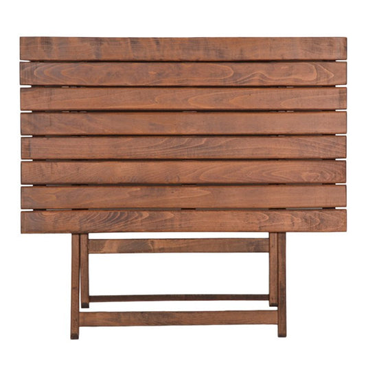 Τραπέζι πτυσσόμενο Klara Megapap από ξύλο οξιάς σε χρώμα καρυδί εμποτισμού 100x60x71εκ. - Hippiehome.gr