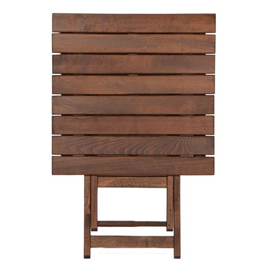 Τραπέζι πτυσσόμενο Klara Megapap από ξύλο οξιάς σε χρώμα καρυδί εμποτισμού 60x60x71εκ. - Hippiehome.gr