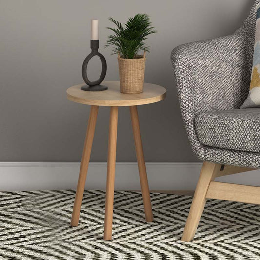 Βοηθητικό τραπεζάκι Roma Megapap από μελαμίνη χρώμα pine oak 33,5x33,5x46εκ. - Hippiehome.gr