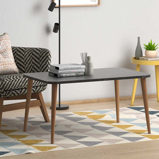 Τραπεζάκι σαλονιού Soul Megapap από μελαμίνη χρώμα μαύρο εφέ μαρμάρου 90x55x41εκ. - Hippiehome.gr