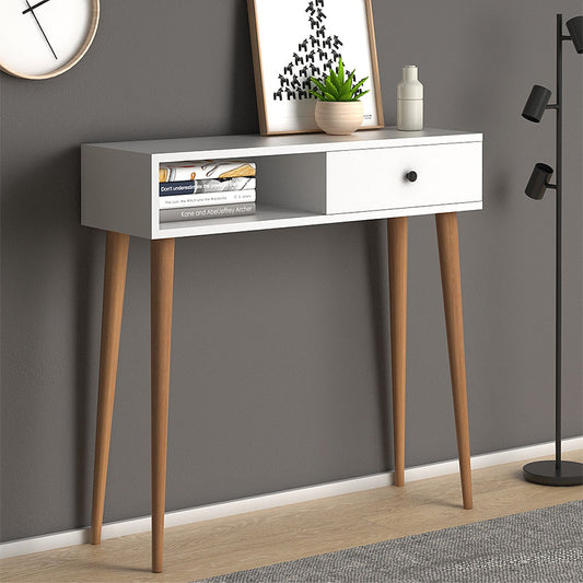 Κονσόλα μελαμίνης Napoli Megapap χρώμα λευκό 90x29x88εκ. - Hippiehome.gr