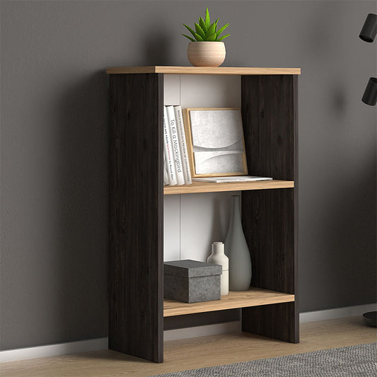 Βιβλιοθήκη μελαμίνης Flora Megapap χρώμα industrial grey - oak 52x25x80εκ. - Hippiehome.gr