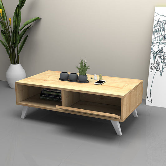 Τραπεζάκι σαλονιού Aster Megapap από μελαμίνη χρώμα sonoma 120x56x40εκ. - Hippiehome.gr