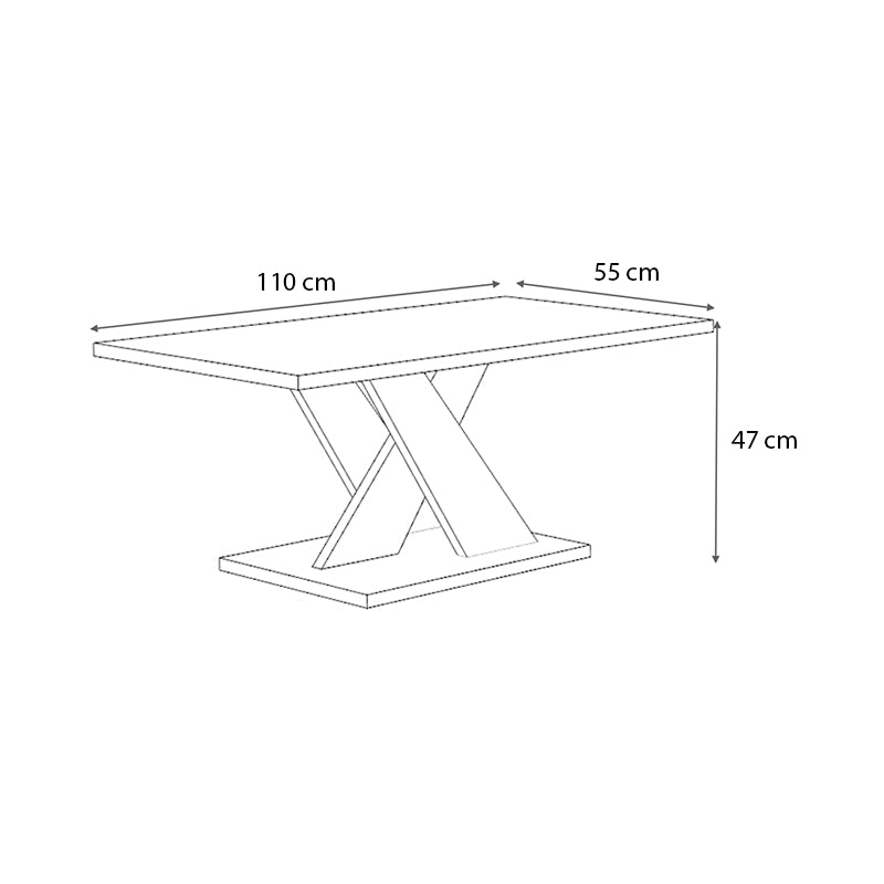 Τραπεζάκι σαλονιού Marcello Megapap μελαμίνης χρώμα ανθρακί 110x55x48εκ. - Hippiehome.gr