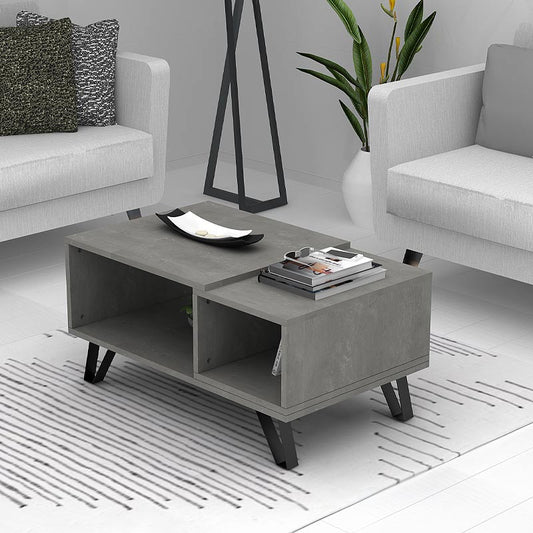 Τραπεζάκι σαλονιού Don Megapap μελαμίνης χρώμα ανθρακί 90x55x44εκ. - Hippiehome.gr