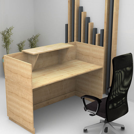 Γραφείο reception μελαμίνης Lemmon Megapap χρώμα sonoma 160x70x110εκ. - Hippiehome.gr