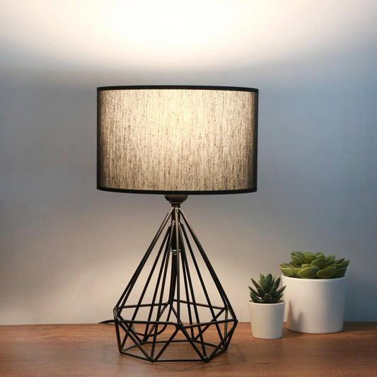 Φωτιστικό επιτραπέζιο Christopher Megapap ύφασμα/μέταλλο χρώμα μαύρο 24x15x41εκ. - Hippiehome.gr