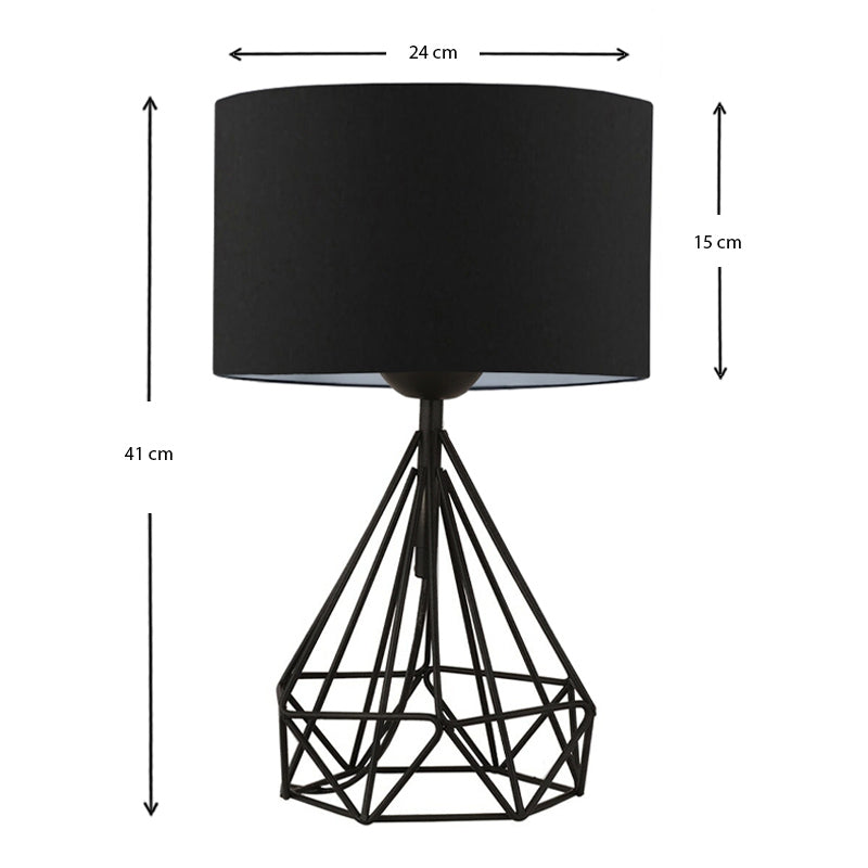 Φωτιστικό επιτραπέζιο Christopher Megapap ύφασμα/μέταλλο χρώμα μαύρο 24x15x41εκ. - Hippiehome.gr