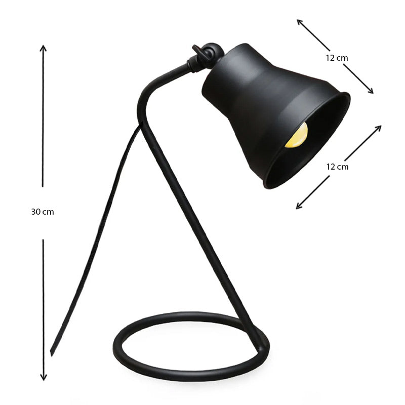 Φωτιστικό γραφείου Mimi Megapap μεταλλικό χρώμα μαύρο 12x12x30εκ. - Hippiehome.gr