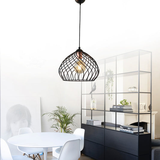 Φωτιστικό οροφής Dennis Megapap μεταλλικό μονόφωτο χρώμα μαύρο 21x30x70εκ. - Hippiehome.gr