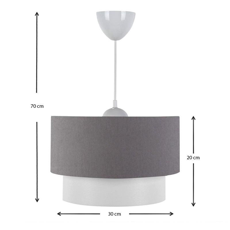 Φωτιστικό οροφής Whitehouse Megapap υφασμάτινο χρώμα γκρι 30x20x55εκ. - Hippiehome.gr