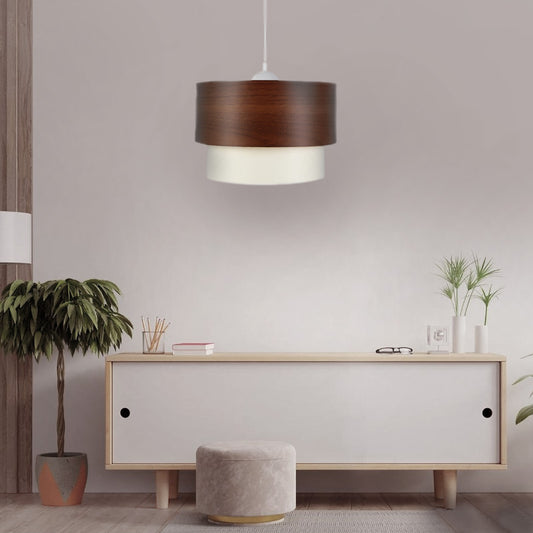 Φωτιστικό οροφής Whitehouse Megapap υφασμάτινο χρώμα καφέ 30x20x55εκ. - Hippiehome.gr