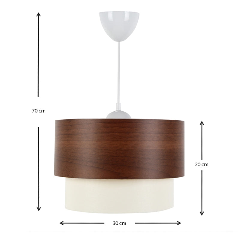 Φωτιστικό οροφής Whitehouse Megapap υφασμάτινο χρώμα καφέ 30x20x55εκ. - Hippiehome.gr