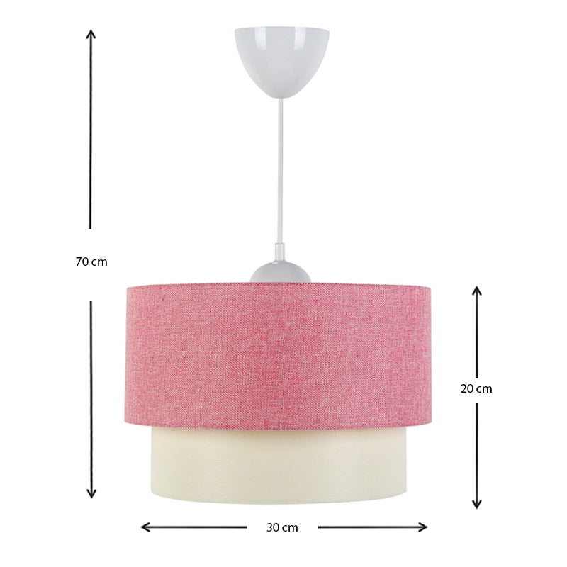 Φωτιστικό οροφής Whitehouse Megapap υφασμάτινο χρώμα ροζ 30x20x55εκ. - Hippiehome.gr