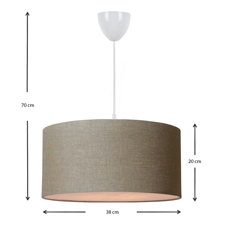 Φωτιστικό οροφής Monahan Megapap υφασμάτινο χρώμα μπεζ άμμου 38x20x70εκ. - Hippiehome.gr