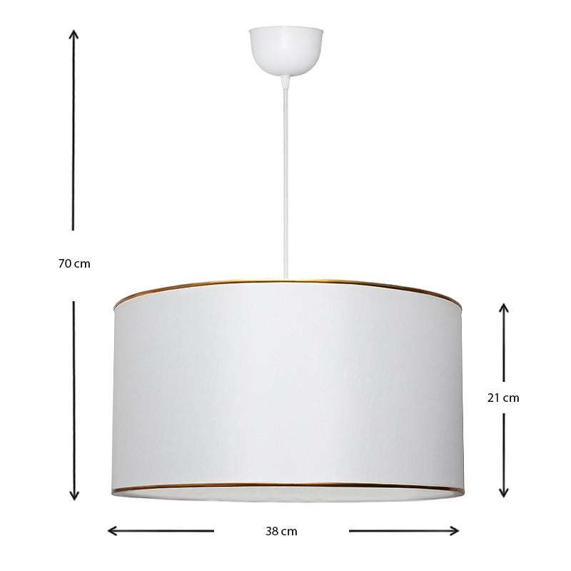 Φωτιστικό οροφής Alloy Megapap υφασμάτινο χρώμα λευκό 38x20x70εκ. - Hippiehome.gr