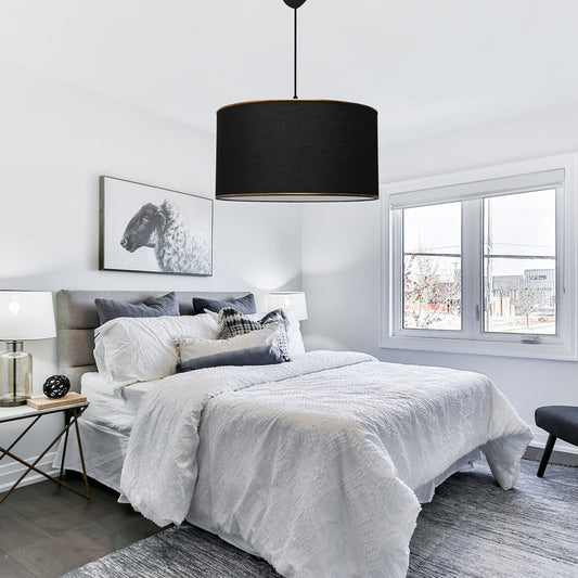 Φωτιστικό οροφής Alloy Megapap υφασμάτινο χρώμα μαύρο 38x20x70εκ. - Hippiehome.gr