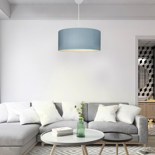 Φωτιστικό οροφής Monahan Megapap υφασμάτινο χρώμα μπλε 38x20x70εκ. - Hippiehome.gr