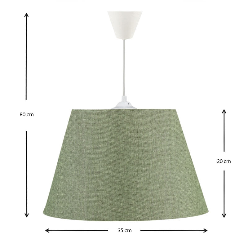 Φωτιστικό οροφής Elanor Megapap υφασμάτινο χρώμα κυπαρισσί 37x21x70εκ. - Hippiehome.gr