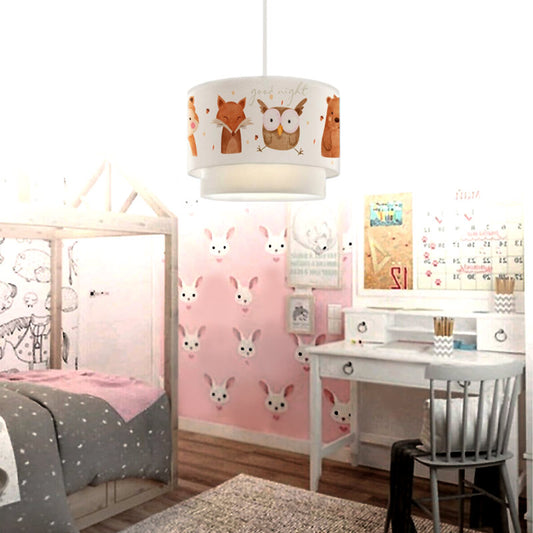 Φωτιστικό οροφής Goofy Megapap υφασμάτινο με χαριτωμένα ζωάκια 30x20x70εκ. - Hippiehome.gr