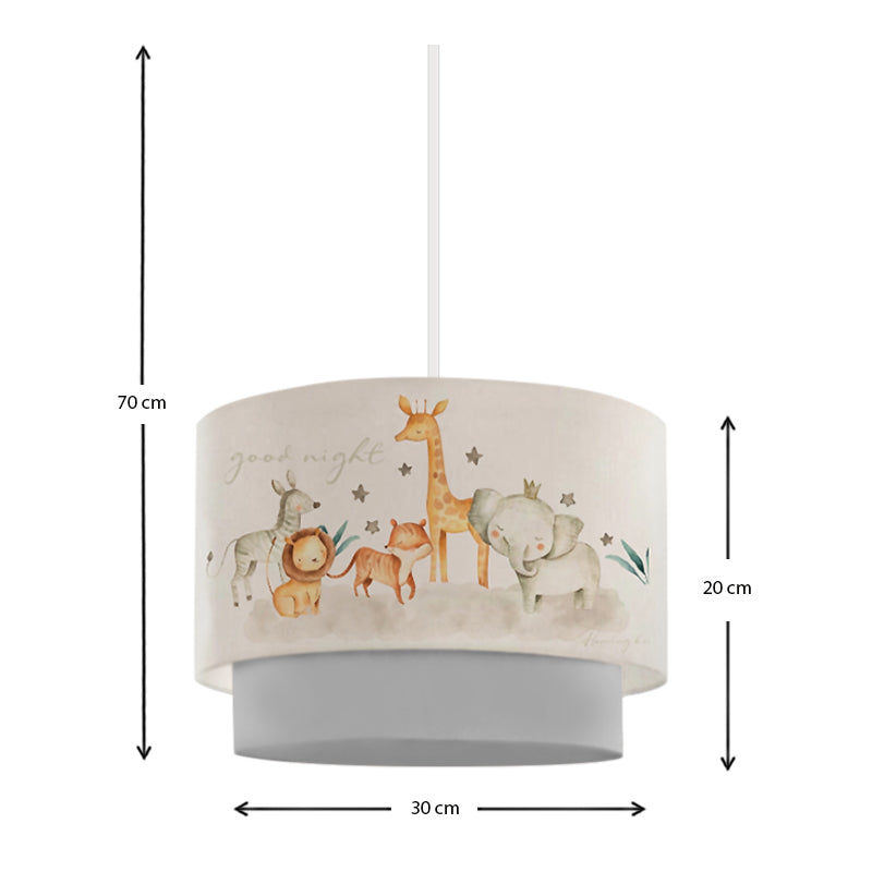 Φωτιστικό οροφής Goofy Megapap υφασμάτινο με χαριτωμένα ζωάκια 30x20x70εκ. - Hippiehome.gr