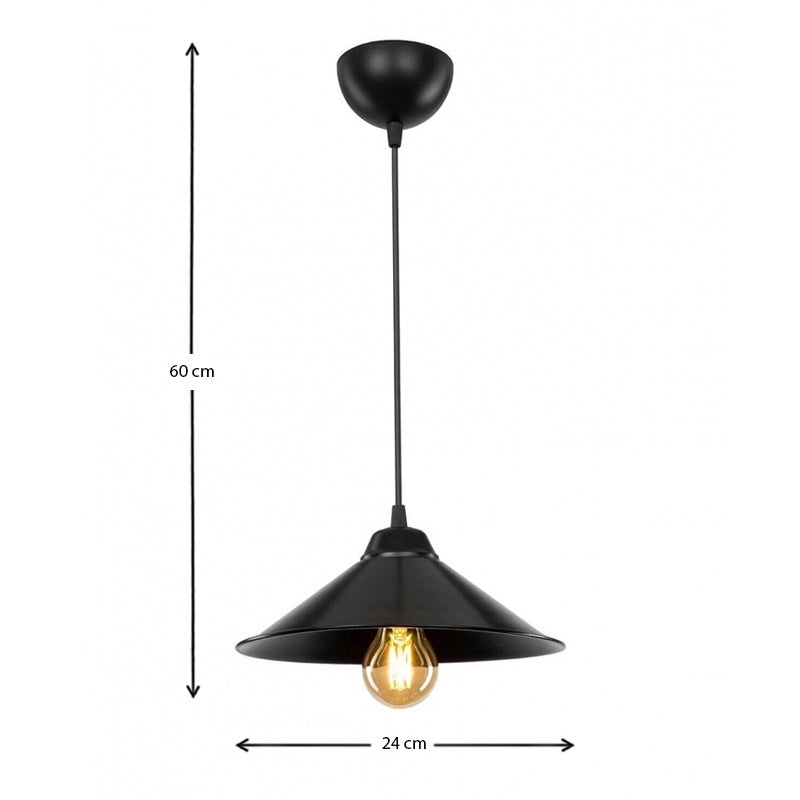 Φωτιστικό οροφής Felicity Megapap E27 μεταλλικό χρώμα μαύρο 24x24x70εκ. - Hippiehome.gr