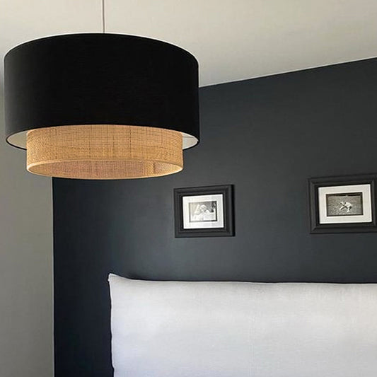 Φωτιστικό οροφής Lucifer Megapap E27 υφασμάτινο χρώμα μαύρο 30x20x70εκ. - Hippiehome.gr