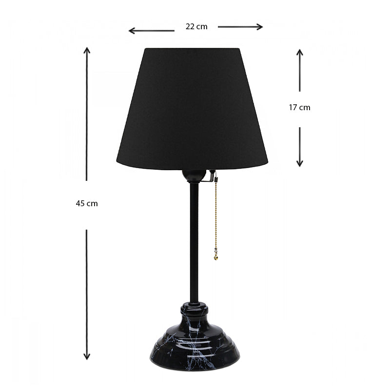Φωτιστικό επιτραπέζιο Vienna Megapap E27 υφασμάτινο - μεταλλικό χρώμα μαύρο Φ22x45εκ. - Hippiehome.gr
