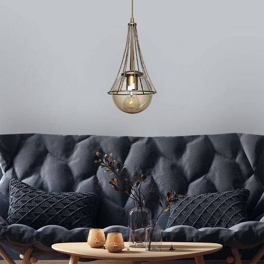 Φωτιστικό οροφής Chavi Megapap E27 μεταλλικό μονόφωτο χρώμα χρυσό 18x18x75εκ. - Hippiehome.gr