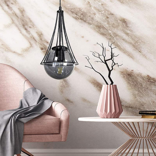 Φωτιστικό οροφής Chavi Megapap E27 μεταλλικό μονόφωτο χρώμα μαύρο 18x18x75εκ. - Hippiehome.gr