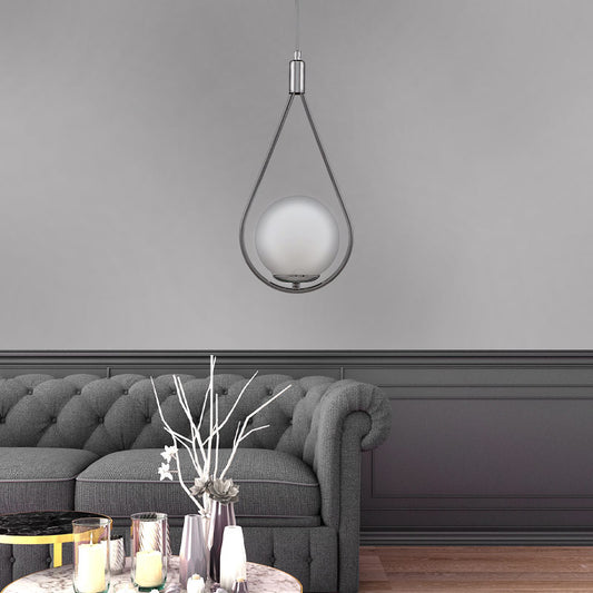 Φωτιστικό οροφής Shemesh Megapap E27 μεταλλικό μονόφωτο χρώμα ασημί 20x20x85εκ. - Hippiehome.gr