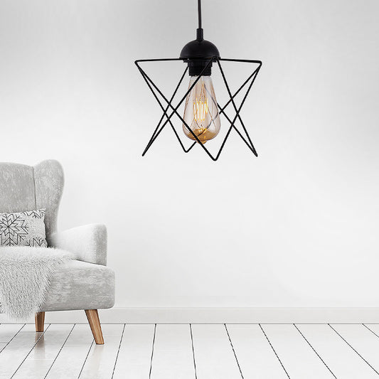 Φωτιστικό οροφής Faven Megapap E27 μεταλλικό μονόφωτο χρώμα μαύρο 17x17x70εκ. - Hippiehome.gr