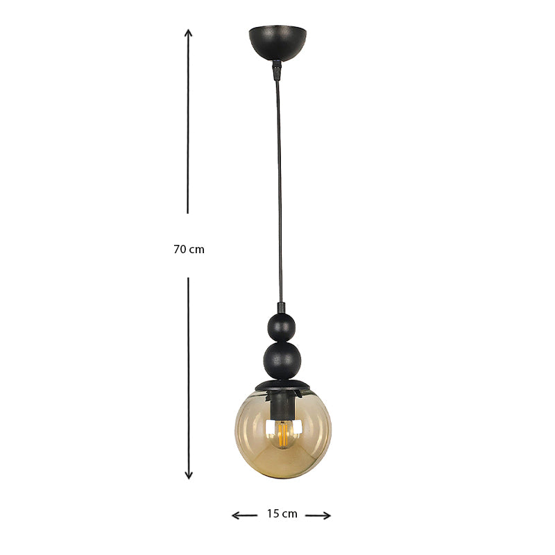 Φωτιστικό οροφής Latona Megapap E27 μεταλλικό μονόφωτο χρώμα μαύρο 15x15x70εκ. - Hippiehome.gr