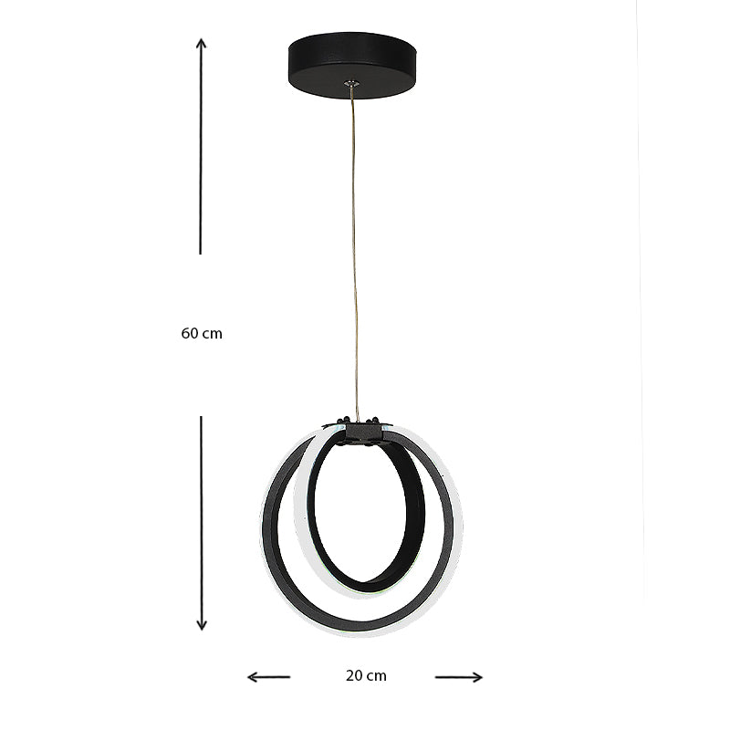 Φωτιστικό οροφής Led Jupiter Megapap μεταλλικό χρώμα μαύρο 19x16x60εκ. - Hippiehome.gr