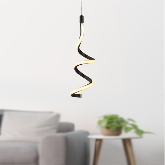 Φωτιστικό οροφής Led Aileen Megapap μεταλλικό χρώμα μαύρο 12x12x80εκ. - Hippiehome.gr