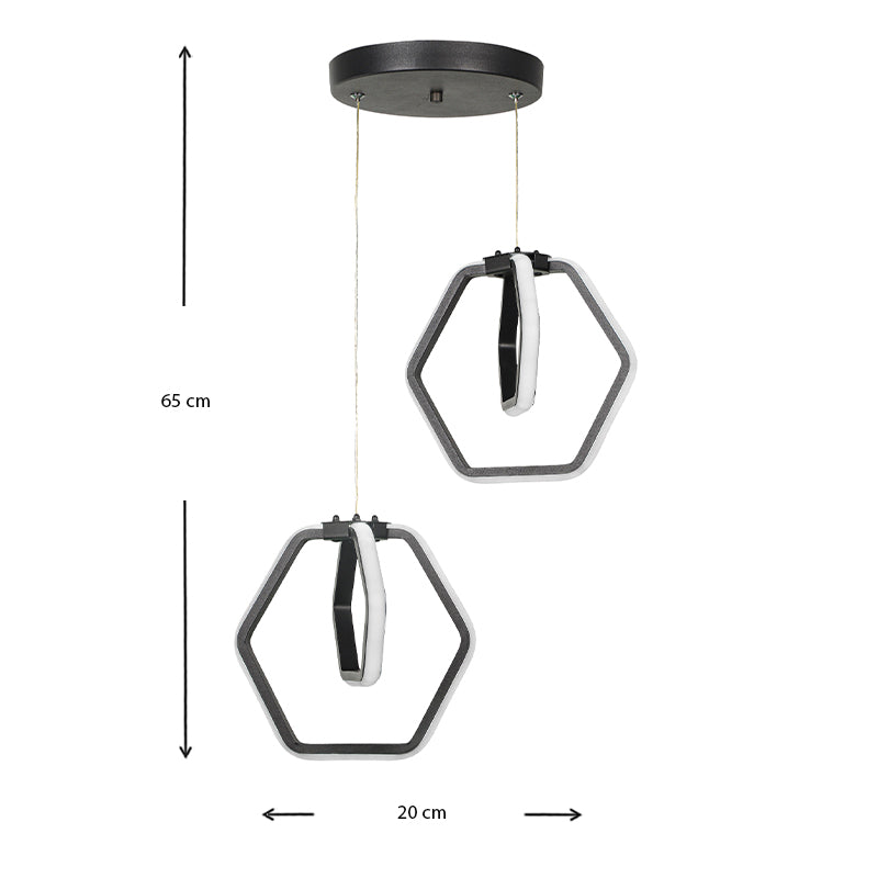 Φωτιστικό οροφής Led Holt Megapap μεταλλικό χρώμα μαύρο 20x20x68εκ. - Hippiehome.gr