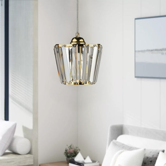 Φωτιστικό οροφής Neva Megapap E27 γυάλινο μονόφωτο χρώμα χρυσό 20x20x70εκ. - Hippiehome.gr