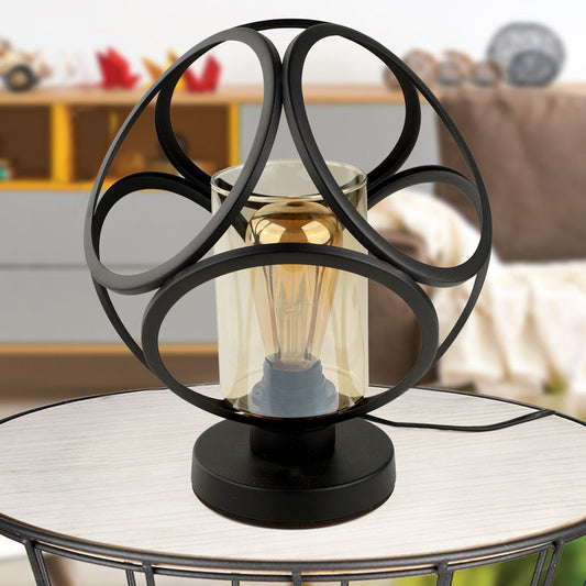 Φωτιστικό επιτραπέζιο Silvia Megapap E27 μεταλλικό χρώμα μαύρο 20x20x25εκ. - Hippiehome.gr