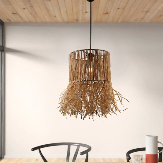 Φωτιστικό οροφής Biga Megapap E27 από σιζάλ μονόφωτο χρώμα φυσικό 30x30x90εκ. - Hippiehome.gr