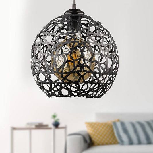 Φωτιστικό οροφής Dominico Megapap E27 μεταλλικό μονόφωτο χρώμα μαύρο 24x24x70εκ. - Hippiehome.gr