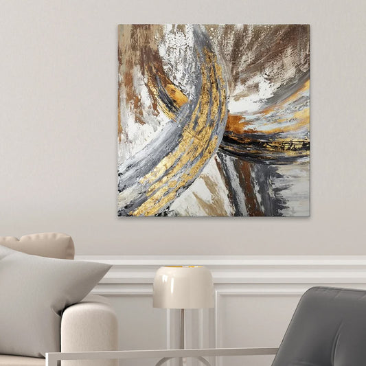 Πίνακας σε καμβά "Routes" Megapap ψηφιακής εκτύπωσης 100x100x3εκ. - Hippiehome.gr