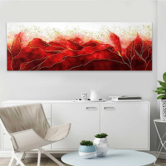 Πίνακας σε καμβά "Red Passion" Megapap ψηφιακής εκτύπωσης 120x40x3εκ. - Hippiehome.gr