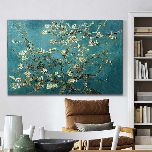 Πίνακας σε καμβά "Blooming Flowers" Megapap ψηφιακής εκτύπωσης 140x100x3εκ. - Hippiehome.gr